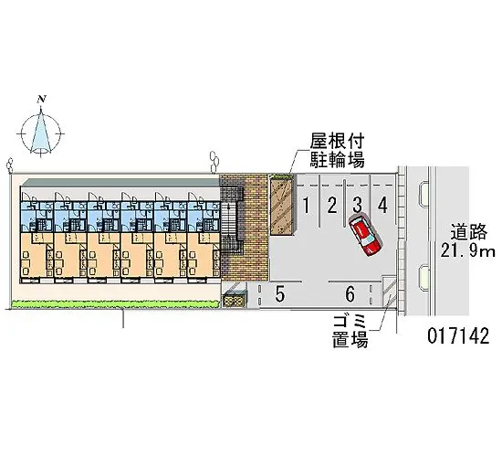 ★手数料０円★倉吉市下田中町 月極駐車場